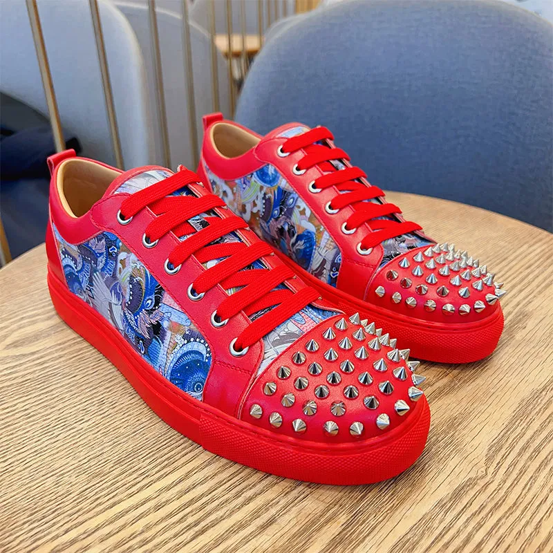 ALISANDRO MOQUEN TRENDZA CASUAL SNEAKER WITH RIVET
