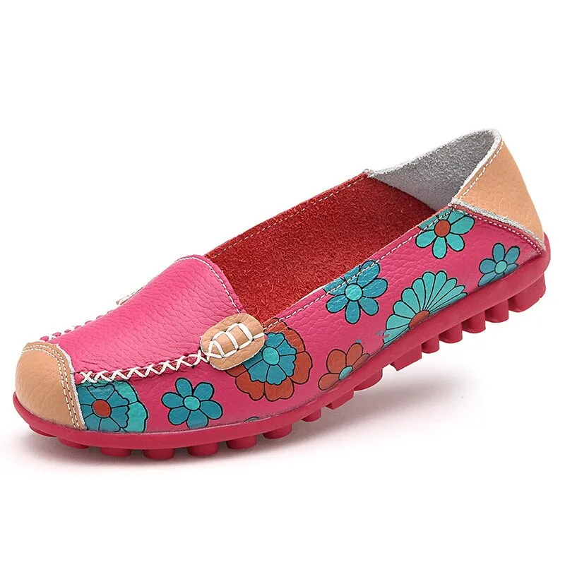 Genuine Leather Ballerina Shoes